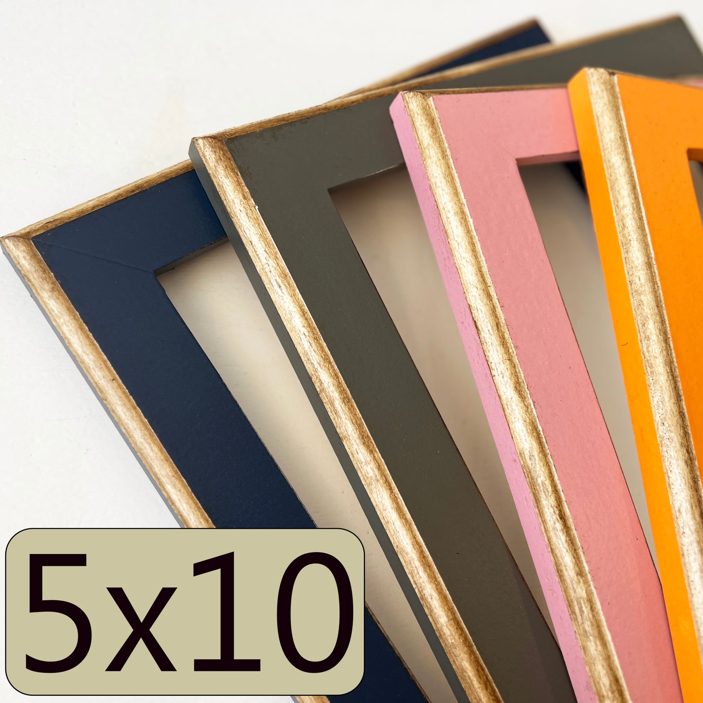 5x10" frame in 1.5 2Tone style - Choose your color - FREE SHIPPING