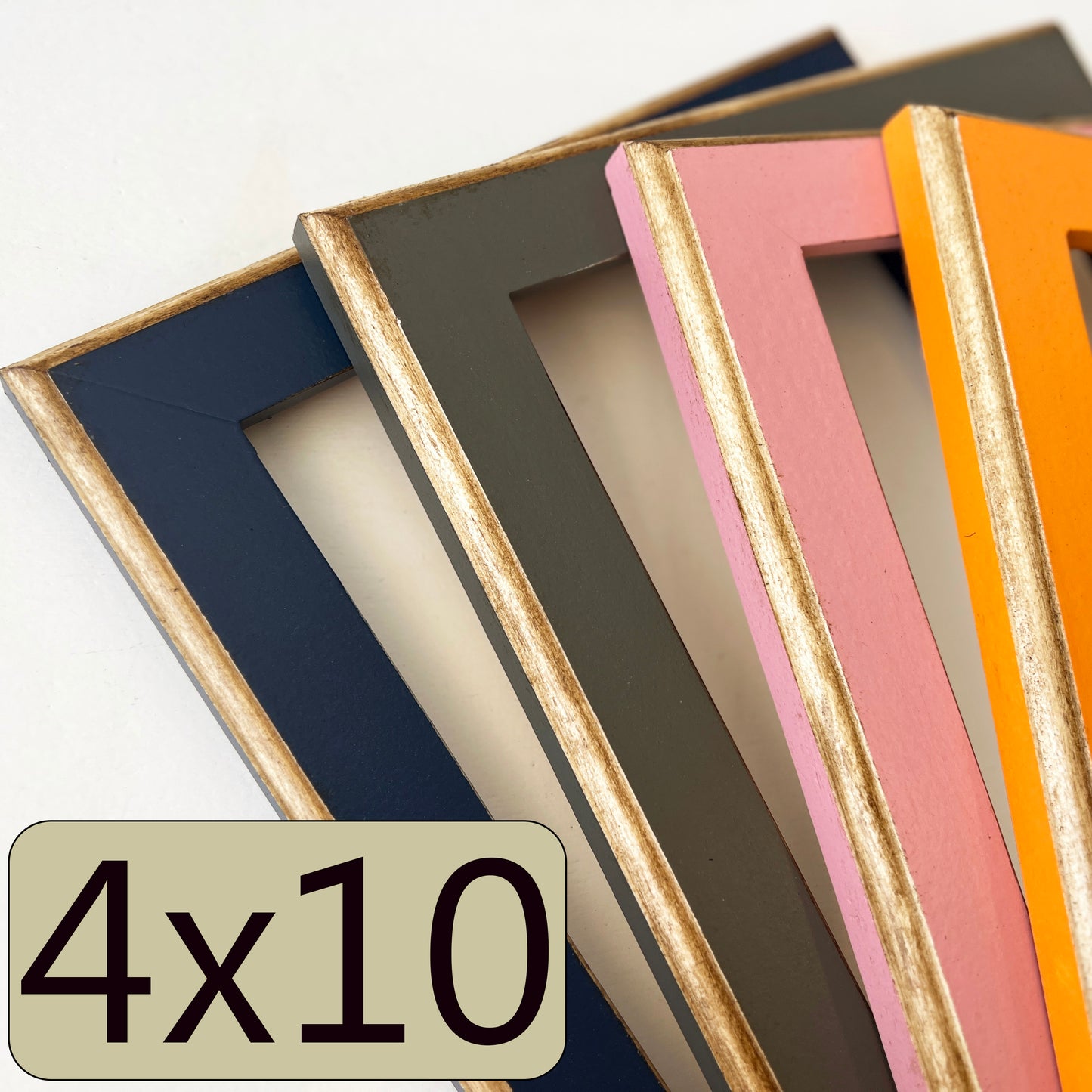 4x10" frame in 1.5 2Tone style - Choose your color - FREE SHIPPING