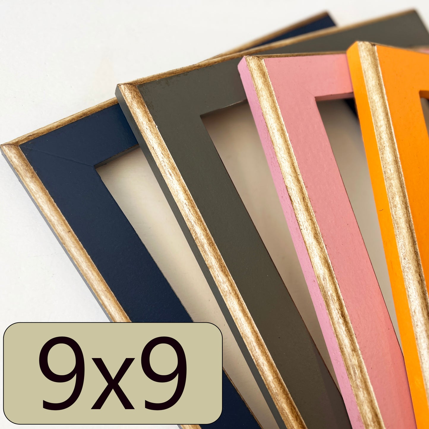 9x9" frame in 1.5 2Tone style - Choose your color - FREE SHIPPING