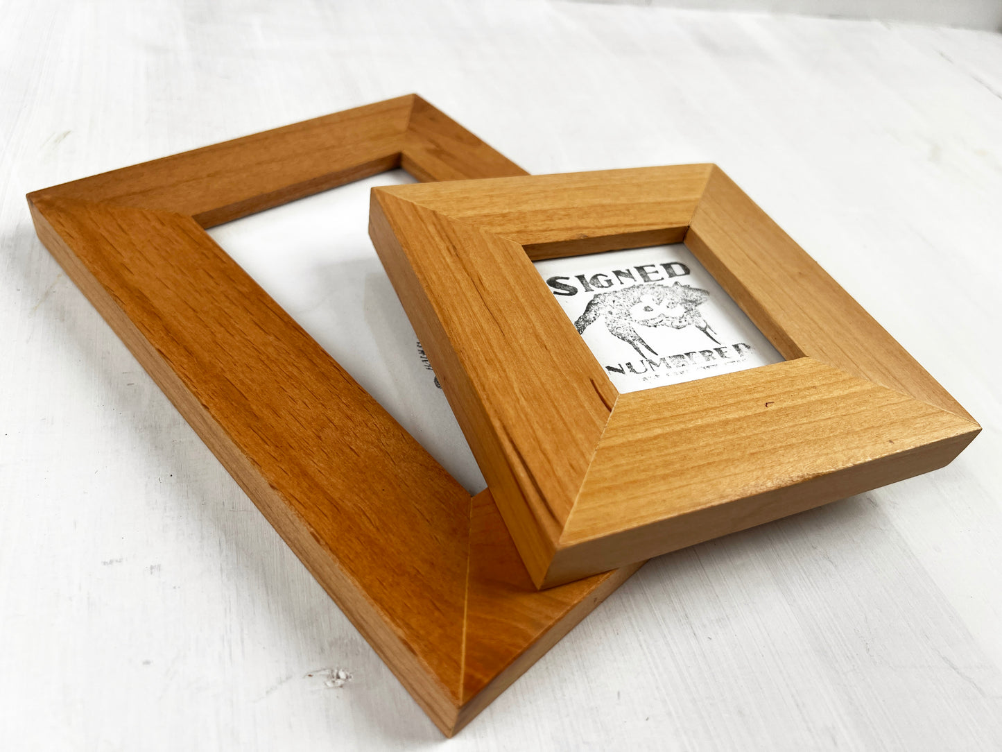 Solid Alder Picture Frame in 1.5" Hardwood Molding - Choose Your Size - Ships Right Away!