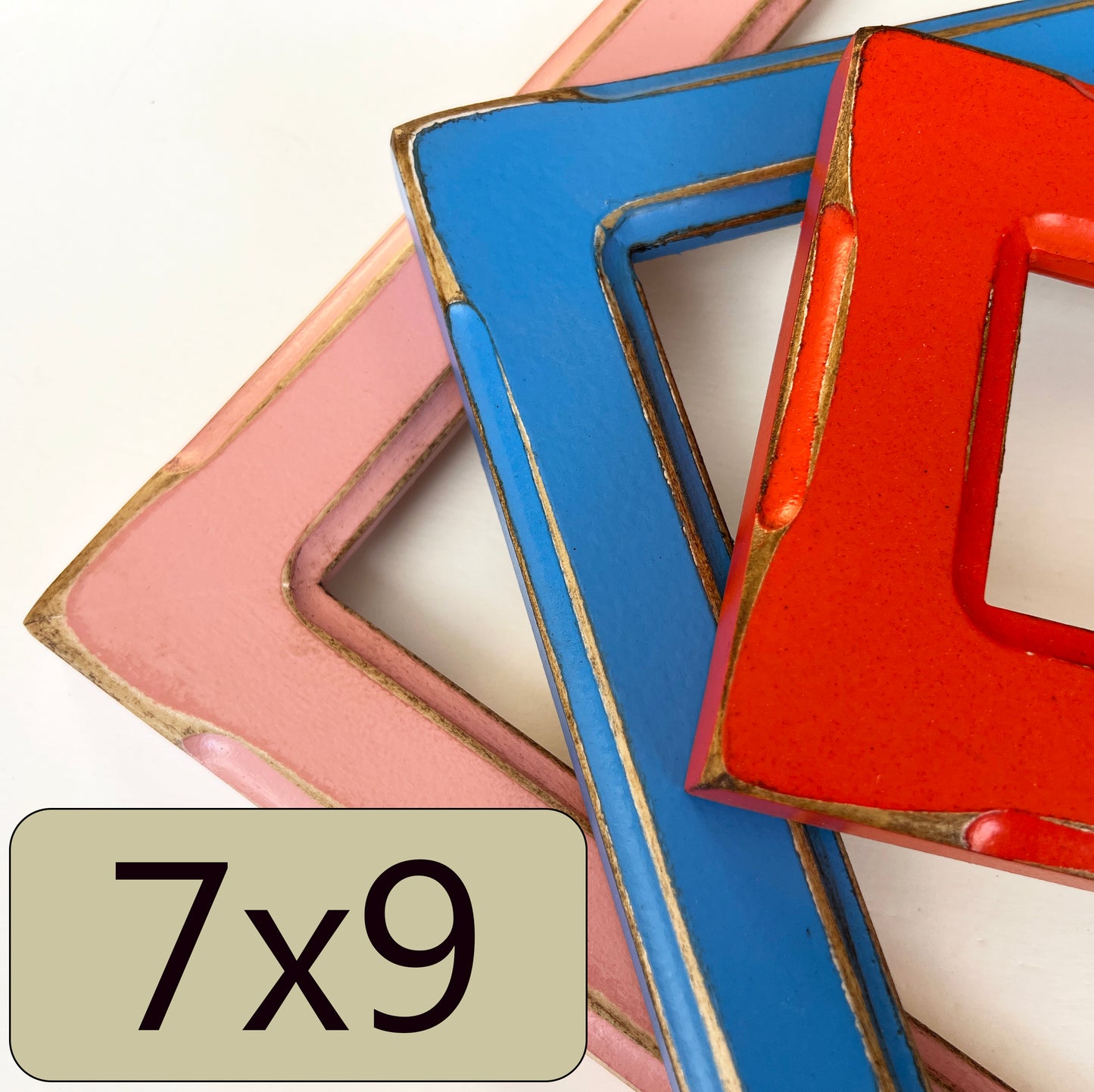 7x9" frame in 1.5 Wide Bones style - Choose your color - FREE SHIPPING