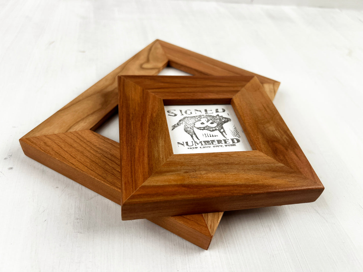 Solid Cherry Picture Frame in 1.5" Hardwood Molding - Choose Your Size - Ships Right Away!