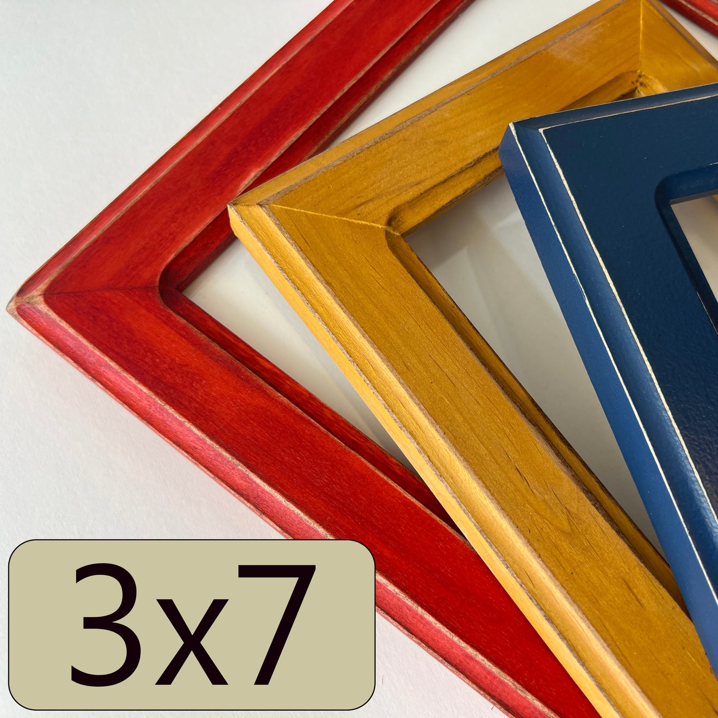 3x7" frame in 1.5 Wide Double Cove style - Choose your color - FREE SHIPPING