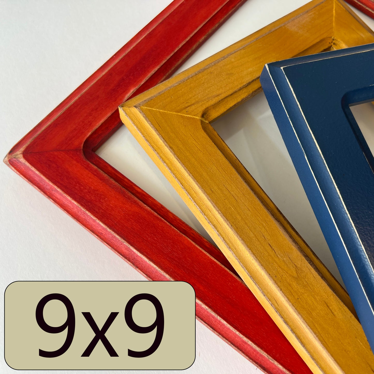 9x9" frame in 1.5 Wide Double Cove style - Choose your color - FREE SHIPPING