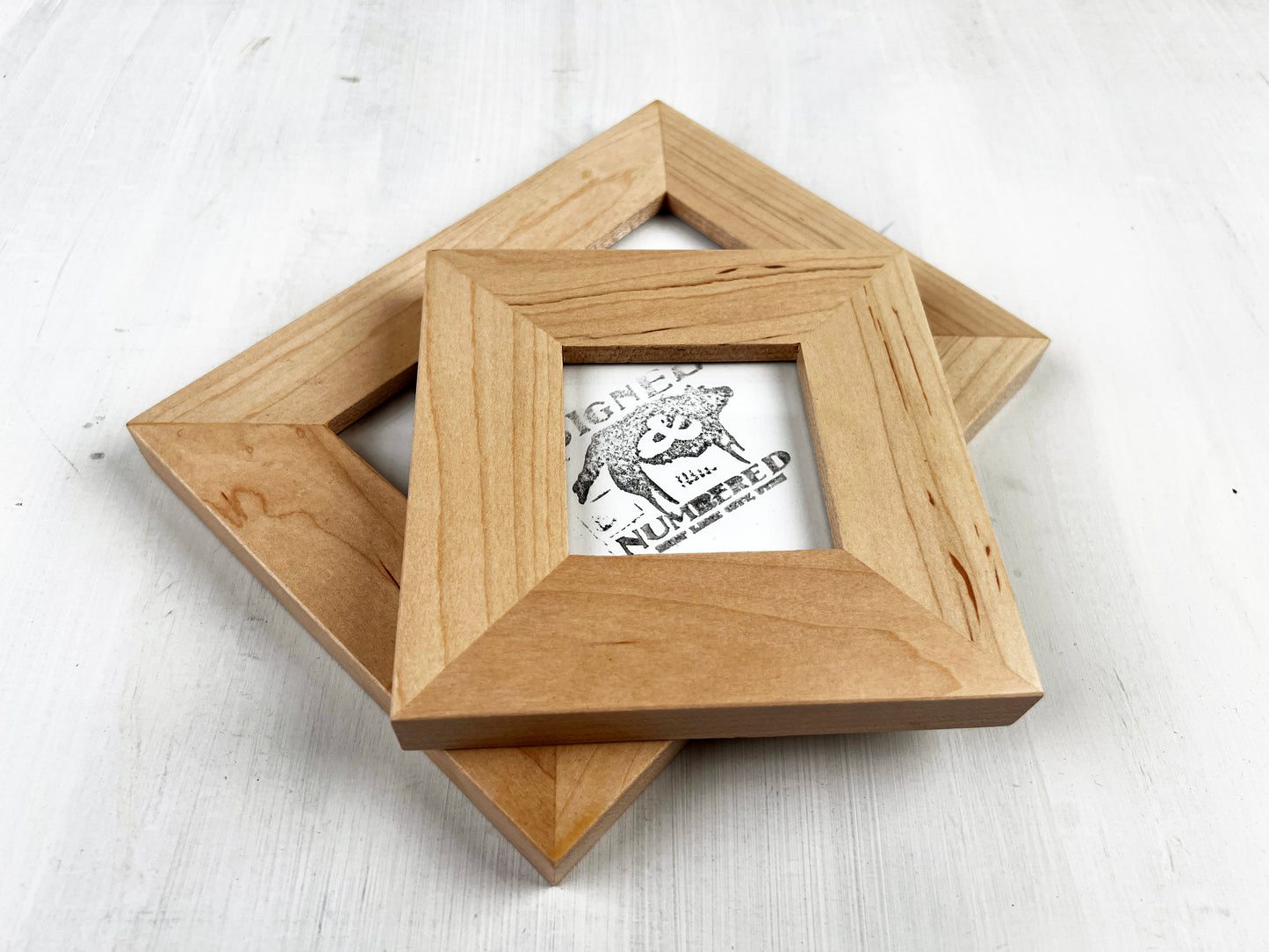 Solid Maple Picture Frame in 1.5" Hardwood Molding - Choose Your Size - Ships Right Away!