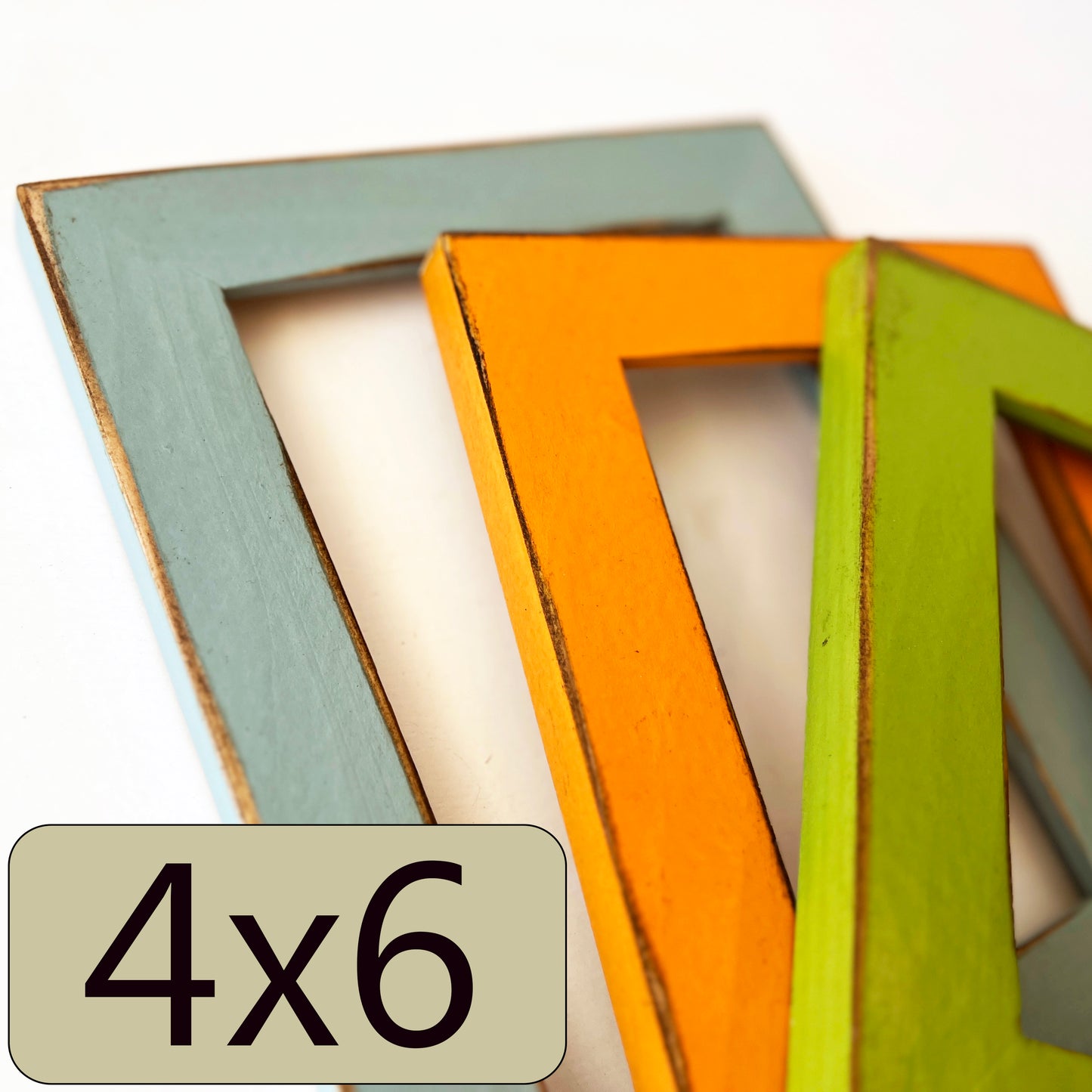 4x6" frame in Reclaimed Cedar style - Choose your color - FREE SHIPPING