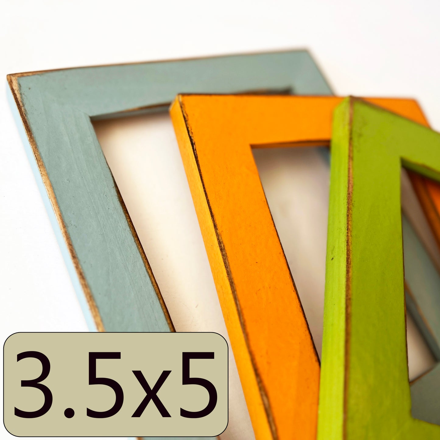 3.5x5" frame in Reclaimed Cedar style - Choose your color - FREE SHIPPING