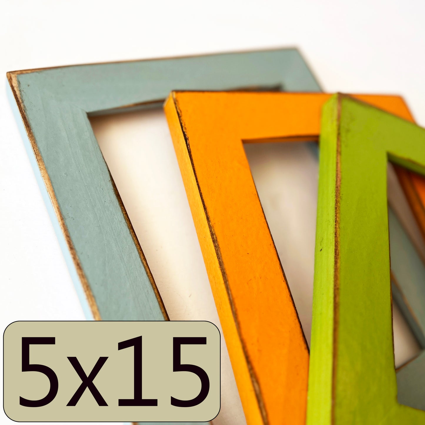 5x15" frame in Reclaimed Cedar style - Choose your color - FREE SHIPPING