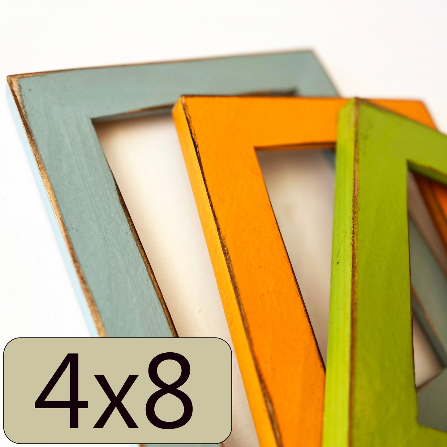 4x8" frame in Reclaimed Cedar style - Choose your color - FREE SHIPPING