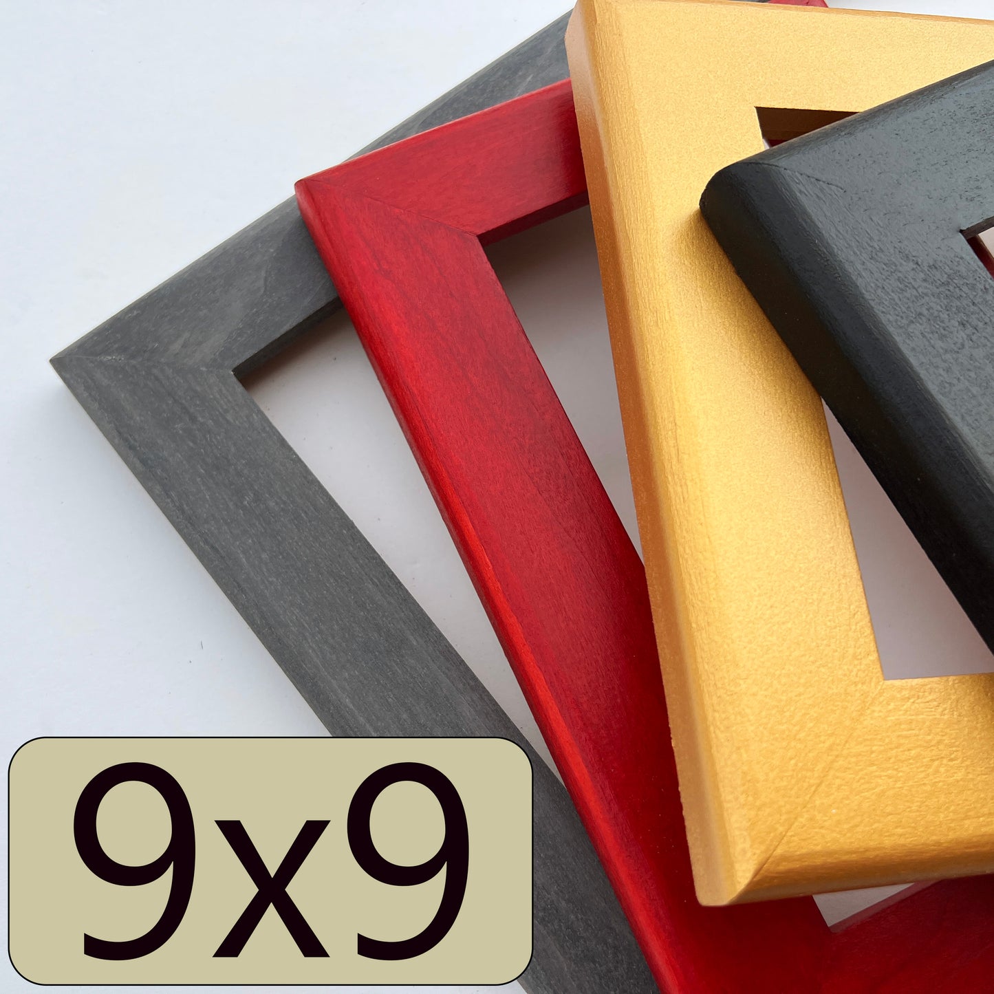 9x9" frame in 1.5 Rounded style - Choose your color - FREE SHIPPING