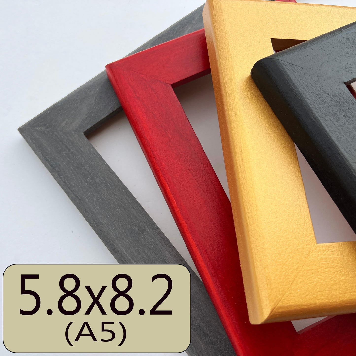A5 5.8x8.2" frame in 1.5 Rounded style - Choose your color - FREE SHIPPING