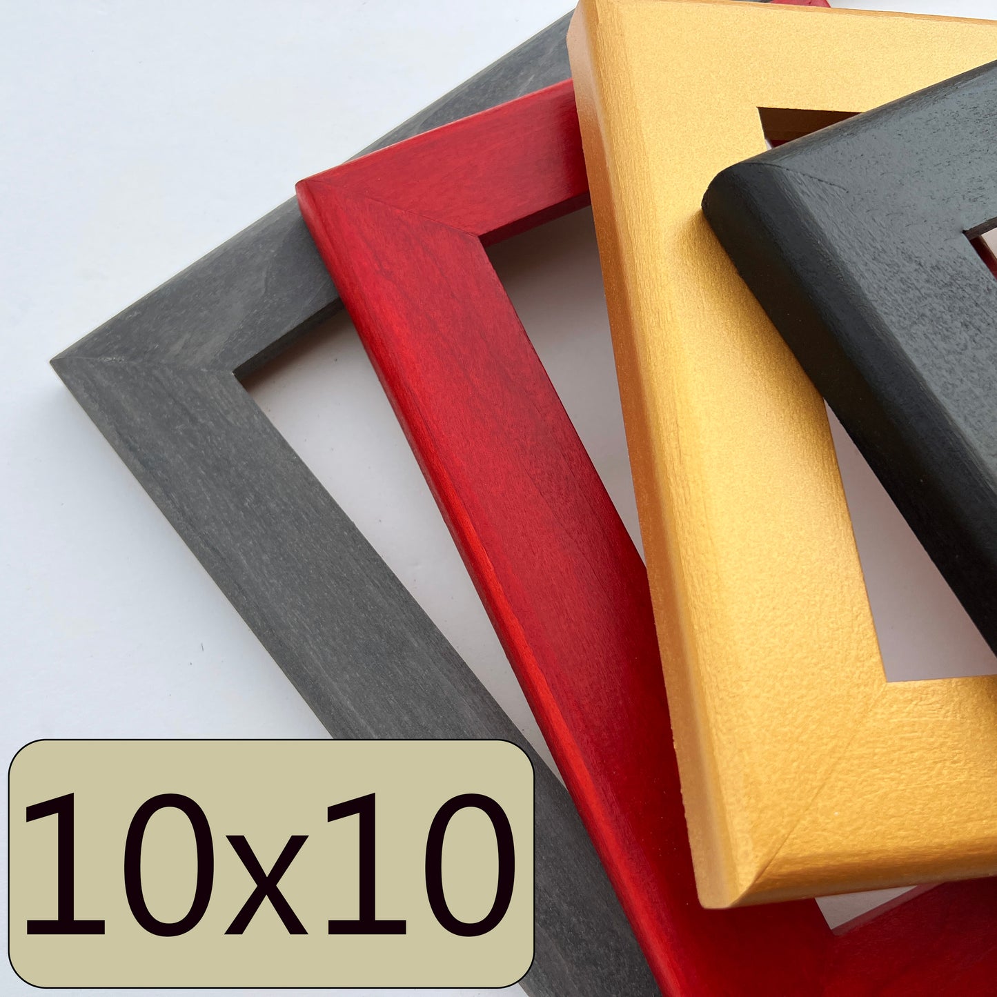 10x10" frame in 1.5 Rounded style - Choose your color - FREE SHIPPING