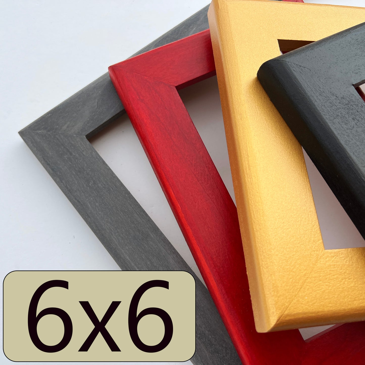 6x6" frame in 1.5 Rounded style - Choose your color - FREE SHIPPING