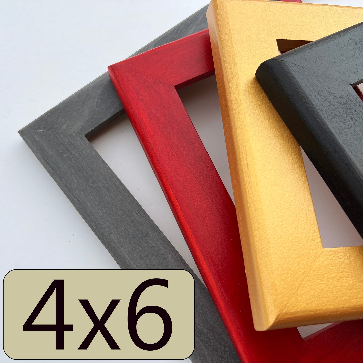 4x6" frame in 1.5 Rounded style - Choose your color - FREE SHIPPING