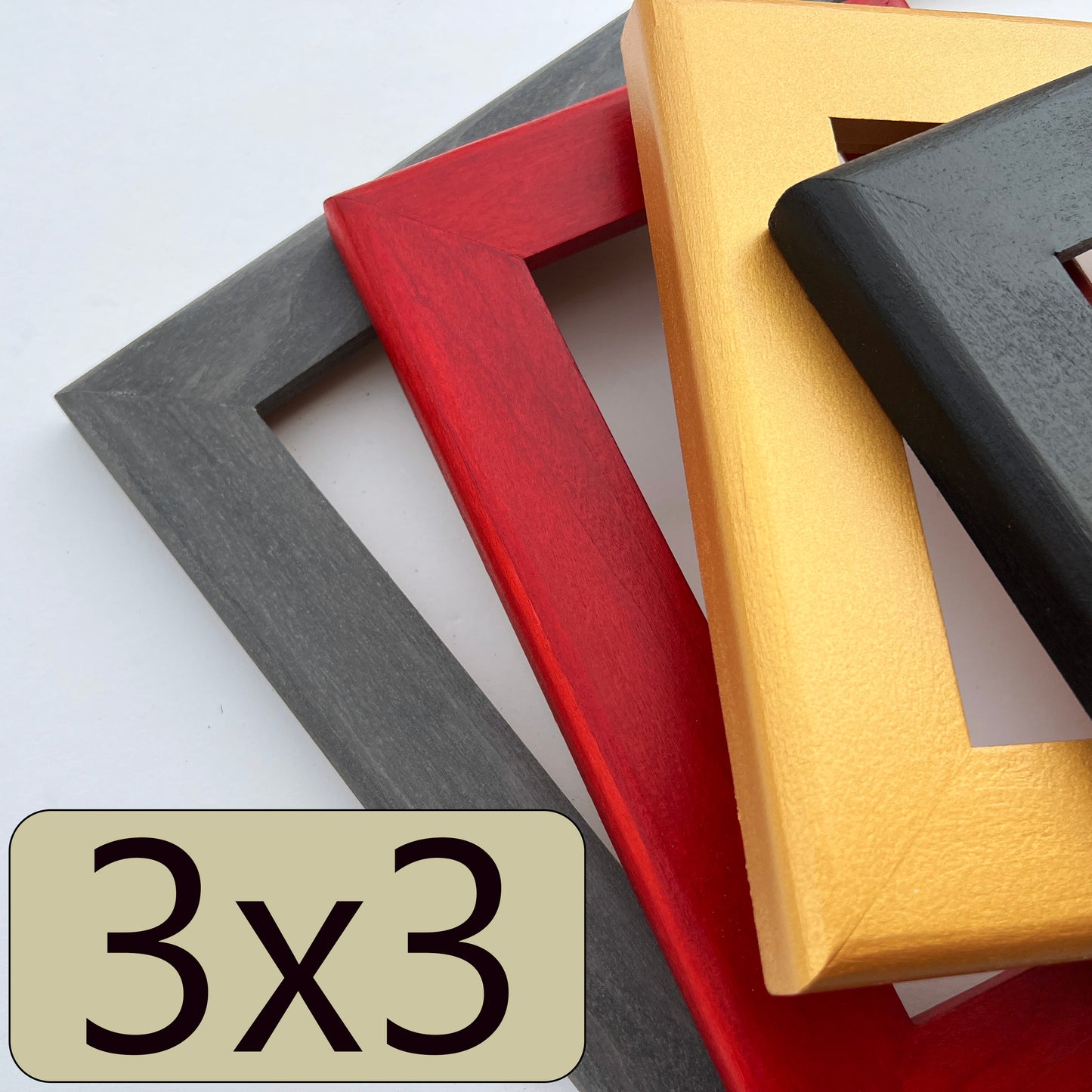 3x3" frame in 1.5 Rounded style - Choose your color - FREE SHIPPING