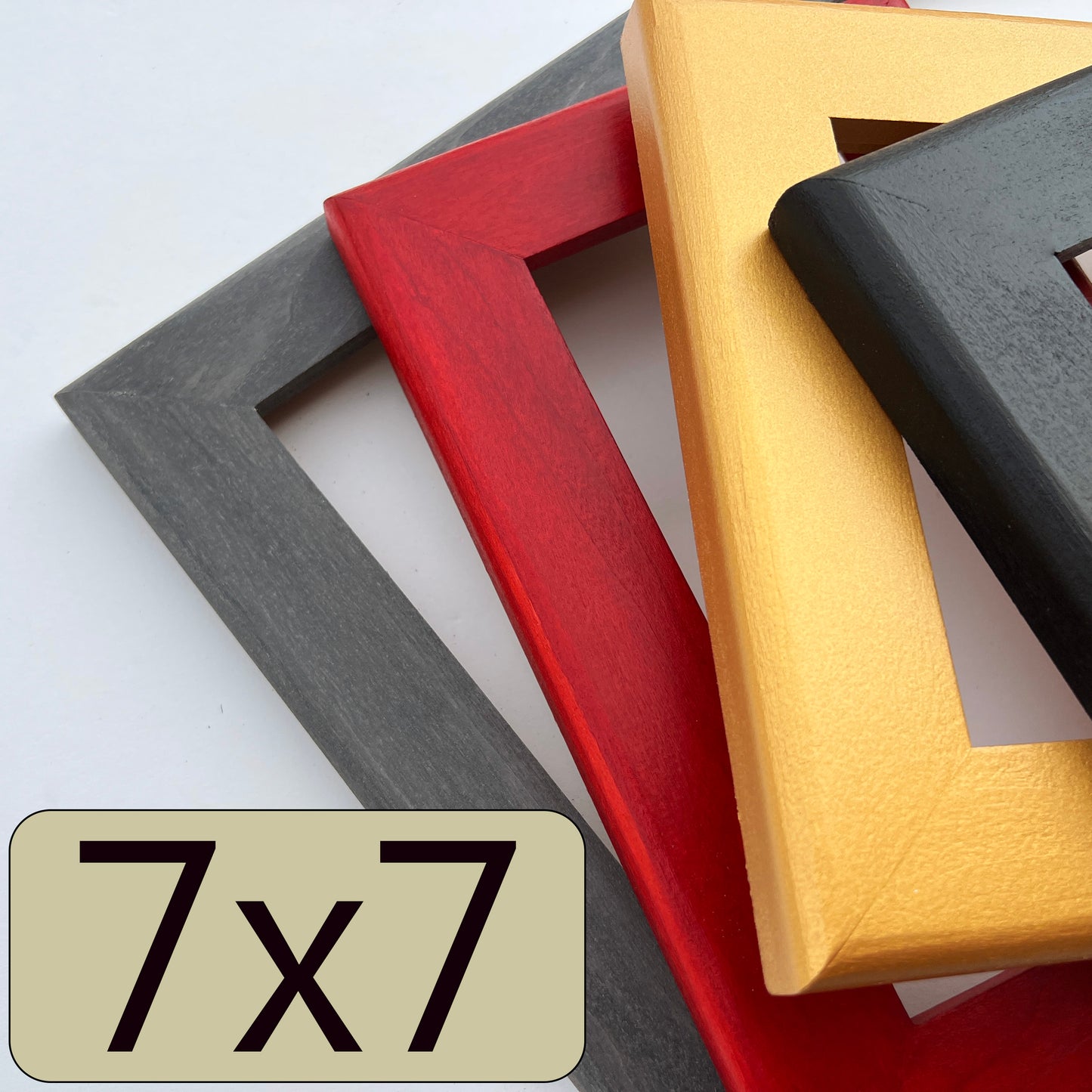 7x7" frame in 1.5 Rounded style - Choose your color - FREE SHIPPING