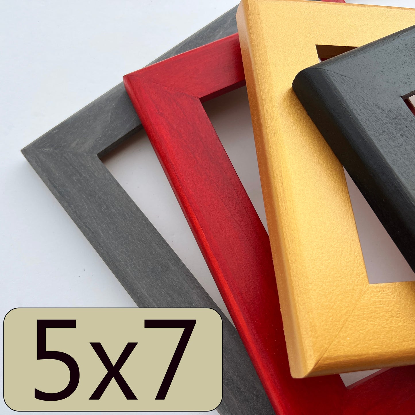 5x7" frame in 1.5 Rounded style - Choose your color - FREE SHIPPING