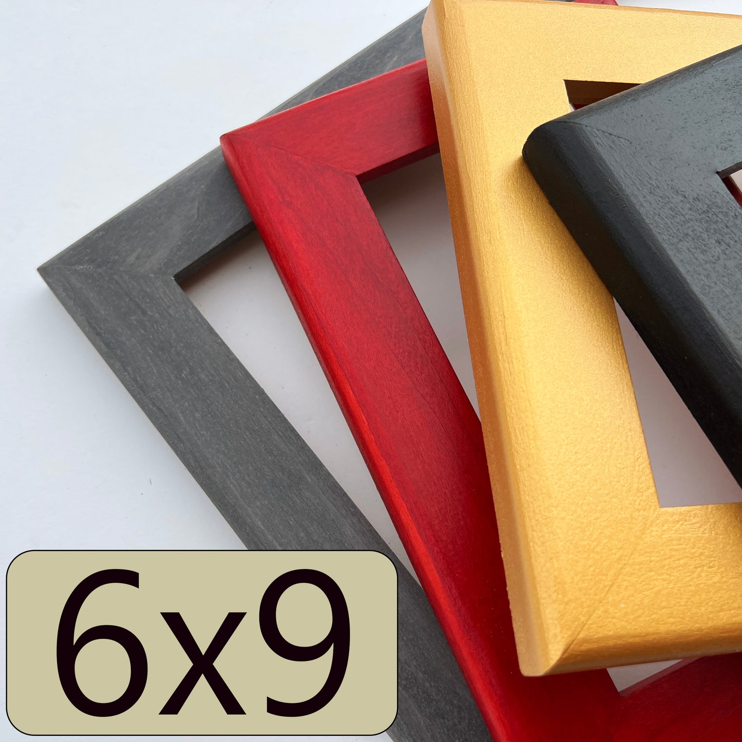 6x9" frame in 1.5 Rounded style - Choose your color - FREE SHIPPING