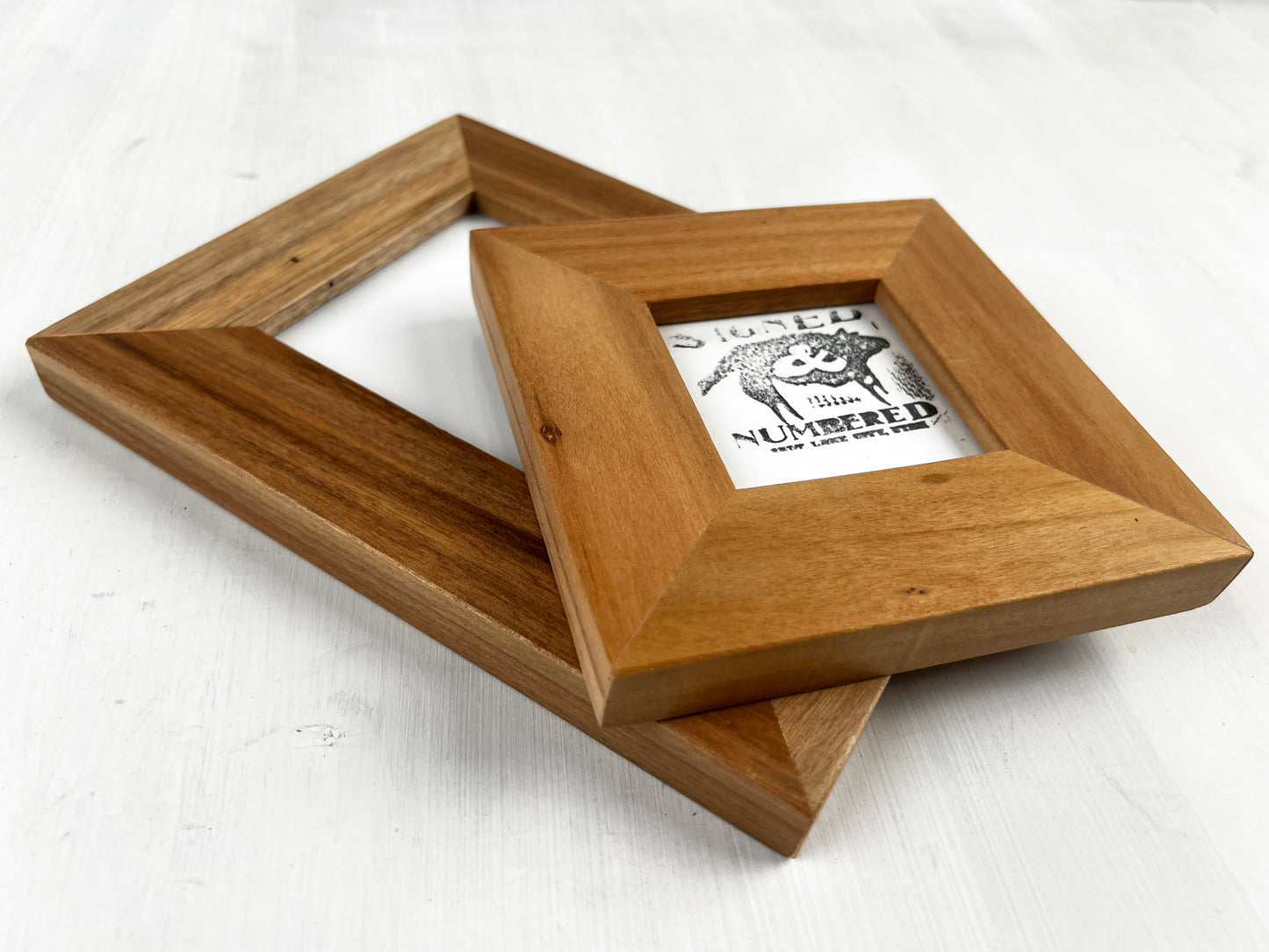 Solid Willow Picture Frame in 1.5" Hardwood Molding - Choose Your Size - Ships Right Away!