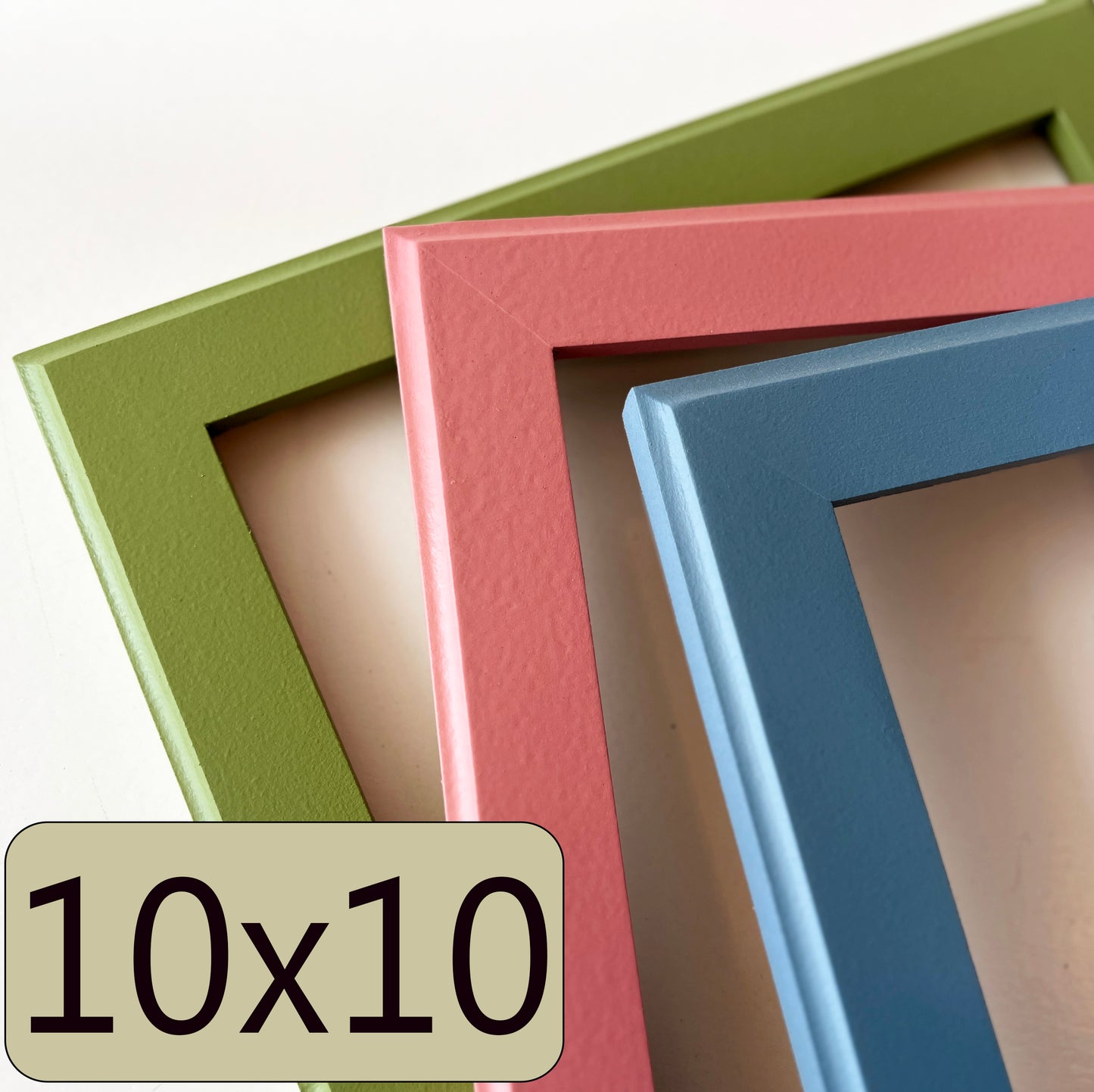 10x10" frame in 1.5 Outside Cove style - Choose your color - FREE SHIPPING