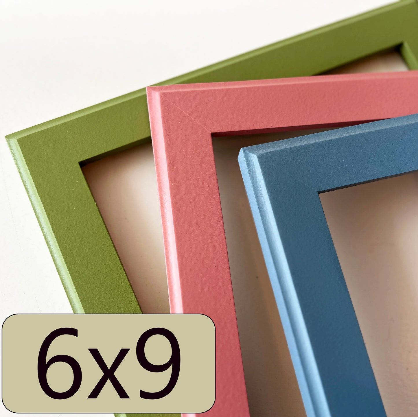 6x9" frame in 1.5 Outside Cove style - Choose your color - FREE SHIPPING