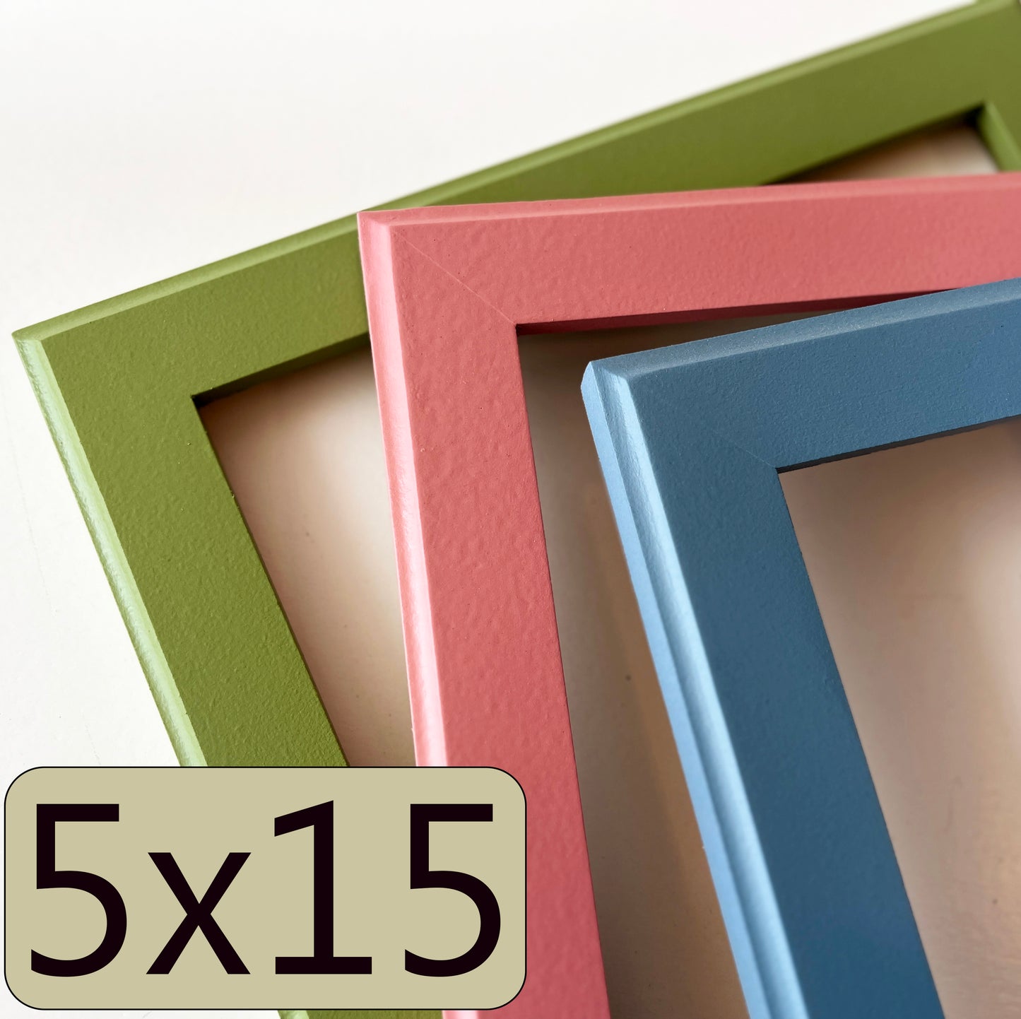 5x15" frame in 1.5 Outside Cove style - Choose your color - FREE SHIPPING