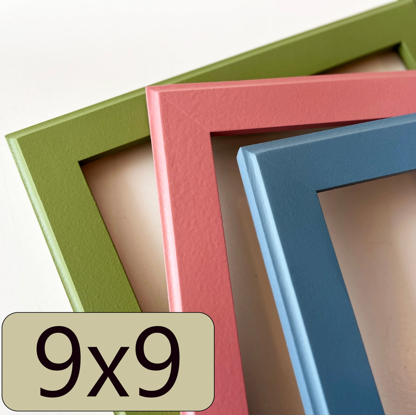 9x9" frame in 1.5 Outside Cove style - Choose your color - FREE SHIPPING