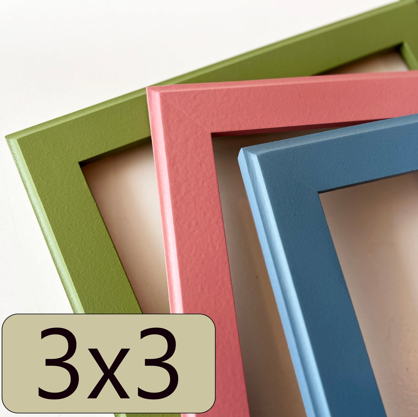 3x3" frame in 1.5 Outside Cove style - Choose your color - FREE SHIPPING