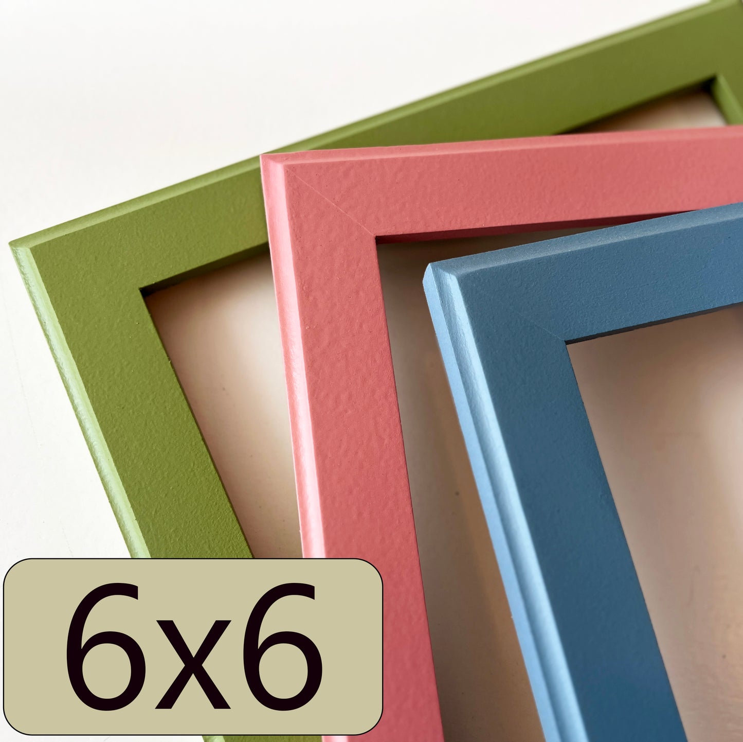 6x6" frame in 1.5 Outside Cove style - Choose your color - FREE SHIPPING