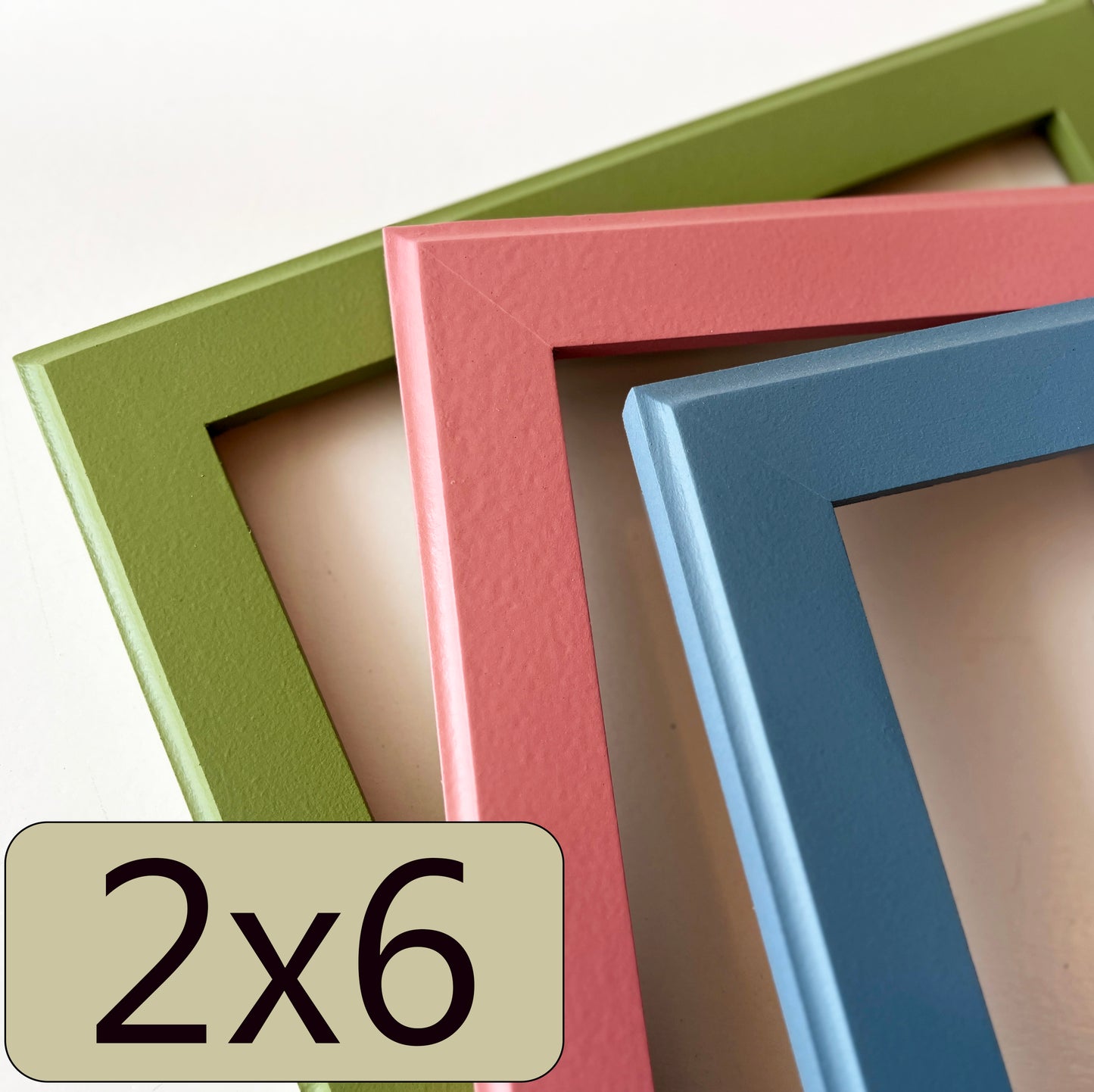 2x6" frame in 1.5 Outside Cove style - Choose your color - FREE SHIPPING