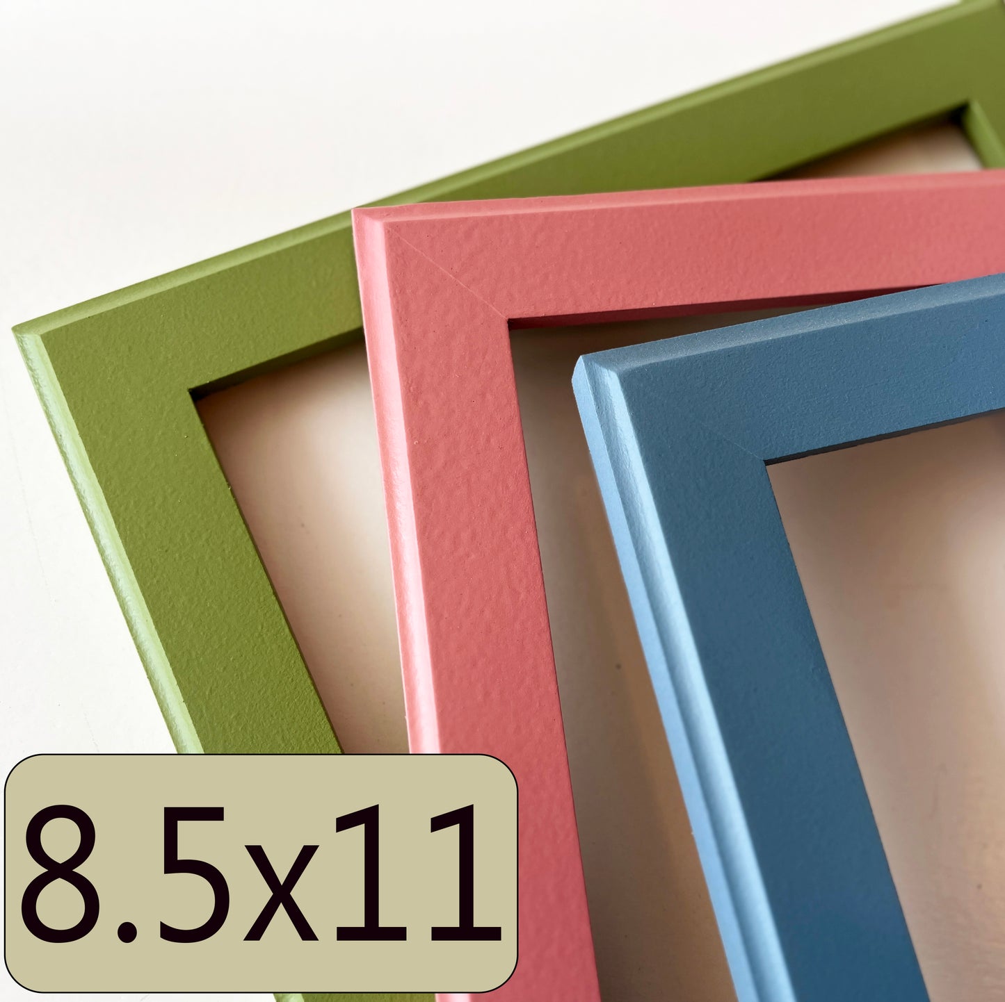 8.5x11" frame in 1.5 Outside Cove style - Choose your color - FREE SHIPPING
