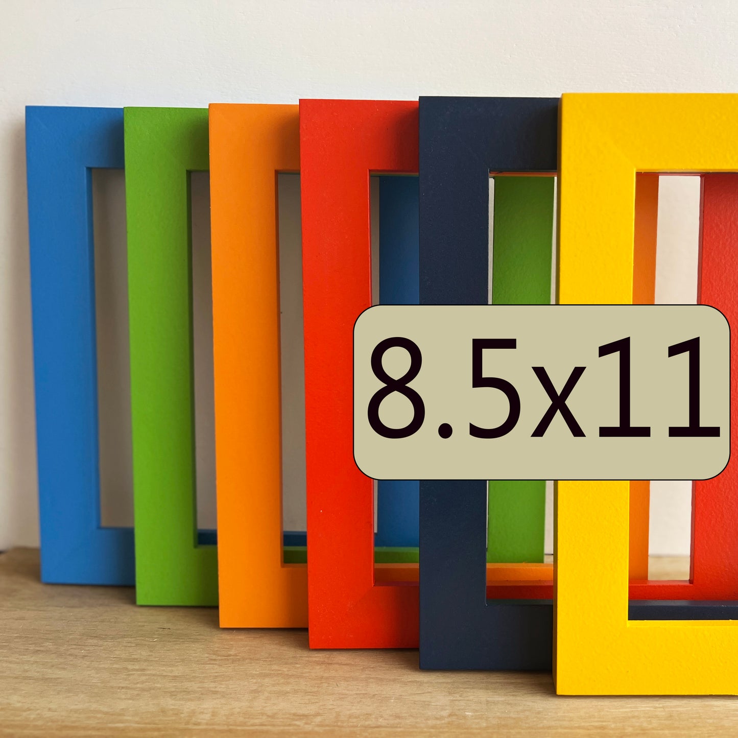 8.5x11" frame in 1.5 Standard style - Choose your color - FREE SHIPPING