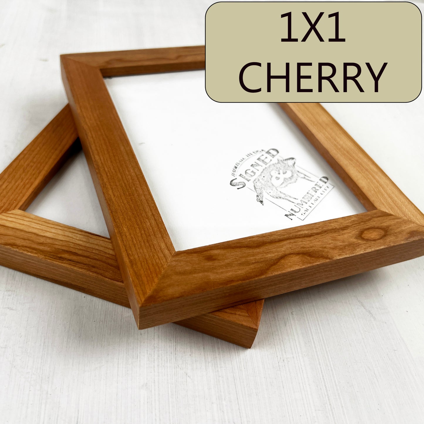 Solid Cherry Picture Frame in 1x1 Hardwood Molding- Choose Your Size - Ships Right Away!