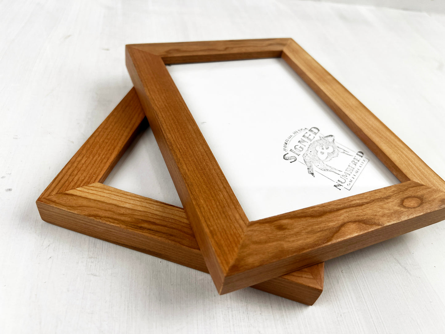 Solid Cherry Picture Frame in 1x1 Hardwood Molding- Choose Your Size - Ships Right Away!