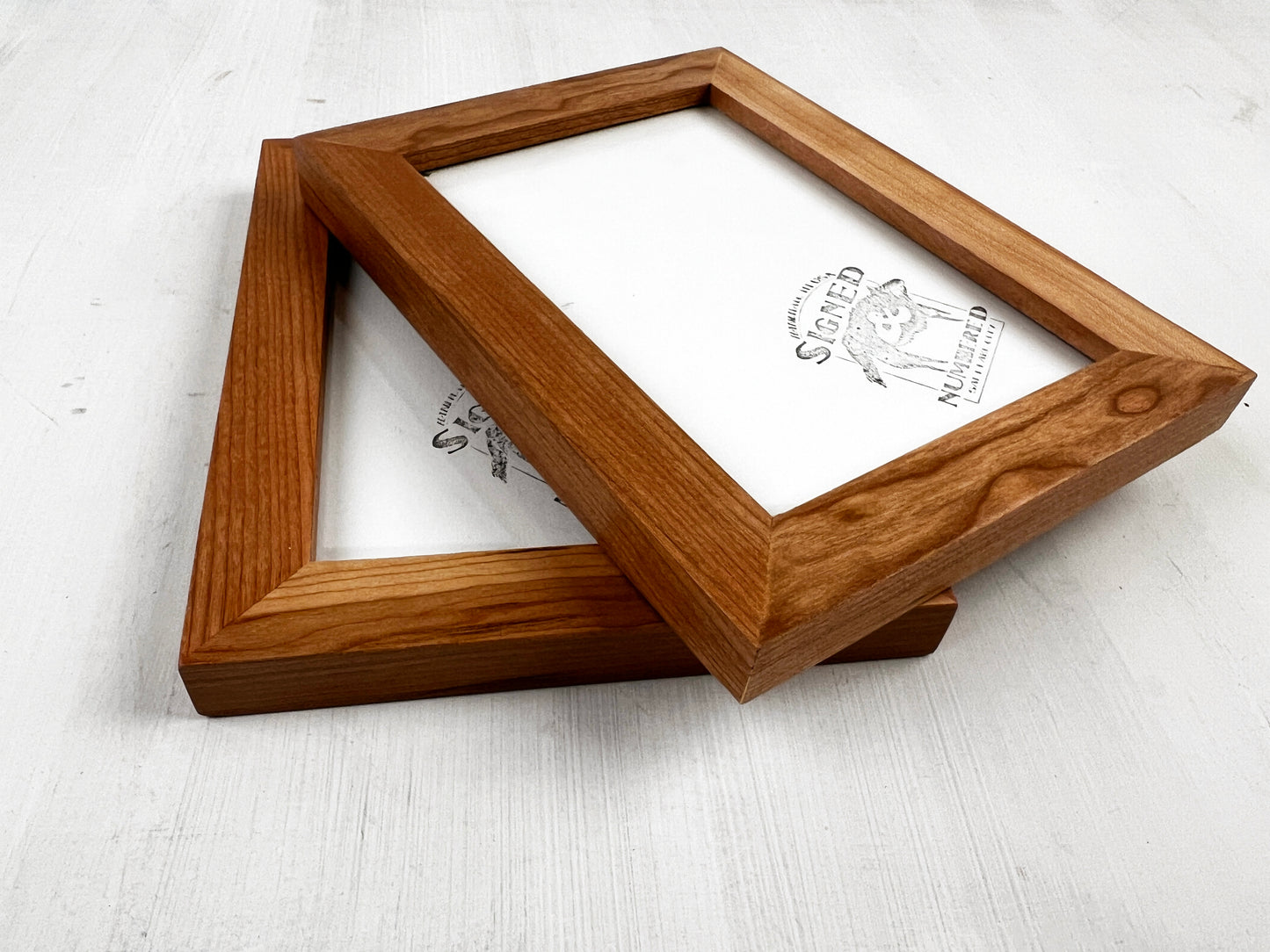 Solid Cherry Picture Frame in 1x1 Hardwood Molding- Choose Your Size - Ships Right Away!