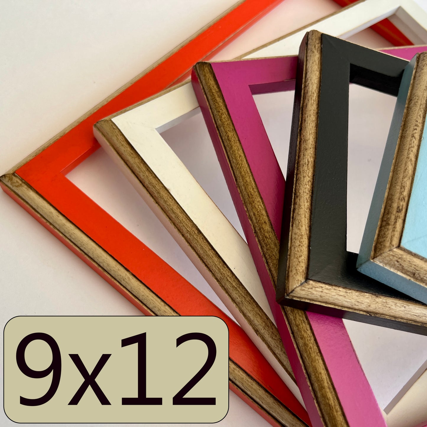 9x9" frame in 1x1 2Tone style - Choose your color - FREE SHIPPING