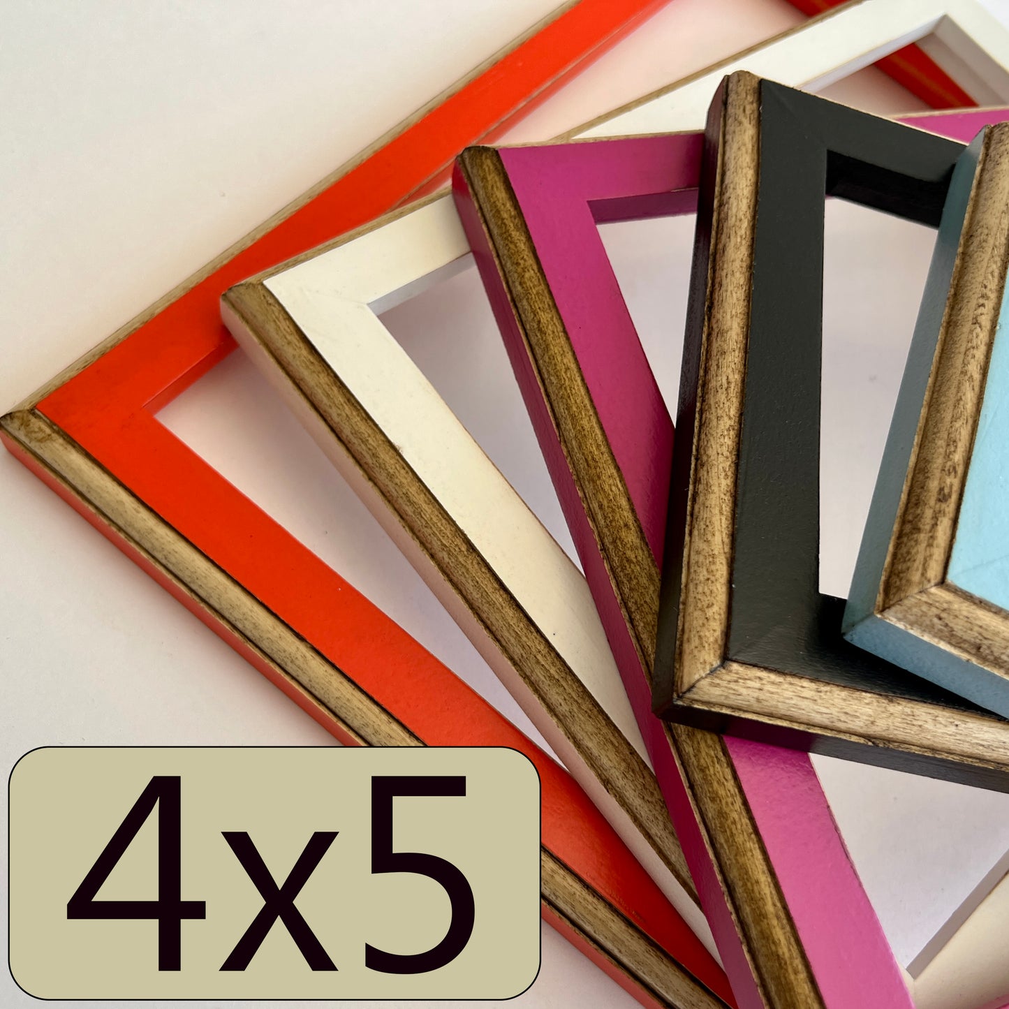 4x5" frame in 1x1 2Tone style - Choose your color - FREE SHIPPING