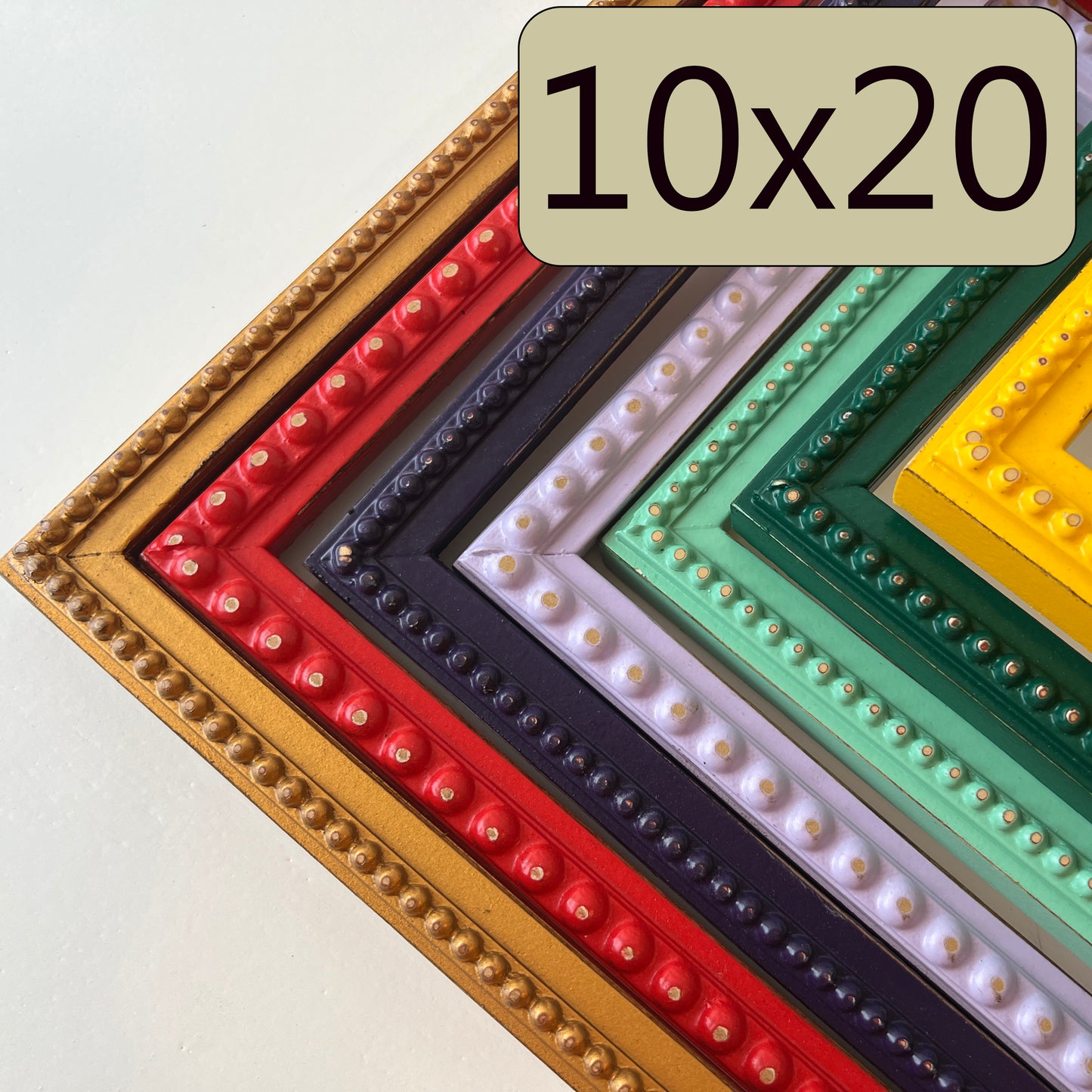 10x20" frame in 1x1 Bumpy style - Choose your color - FREE SHIPPING
