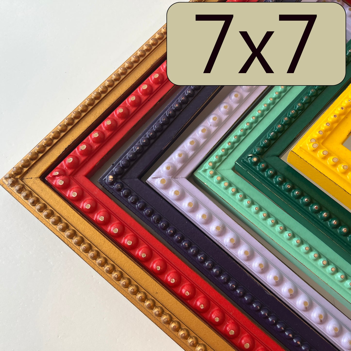 7x7" frame in 1x1 Bumpy style - Choose your color - FREE SHIPPING