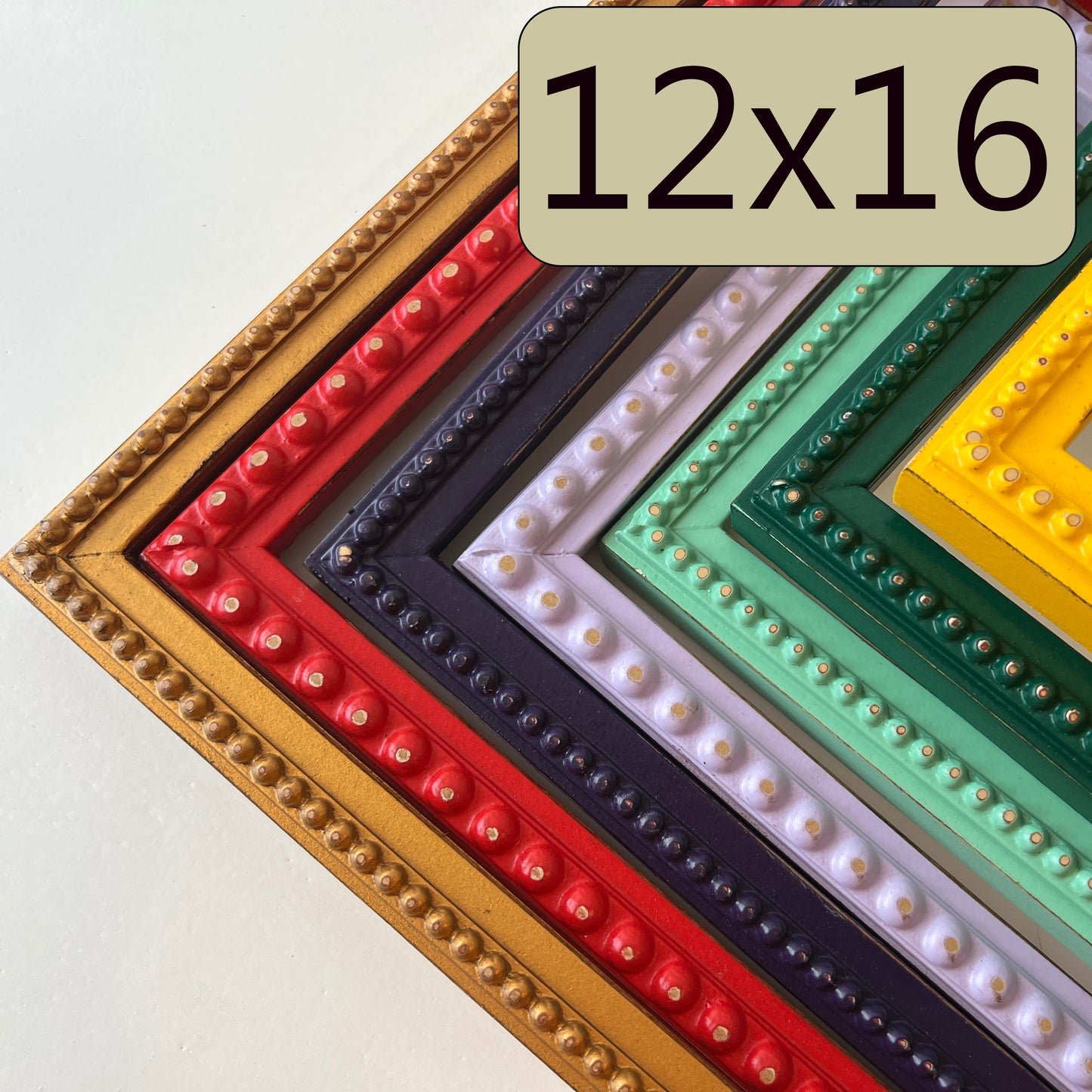 12x16" frame in 1x1 Bumpy style - Choose your color - FREE SHIPPING