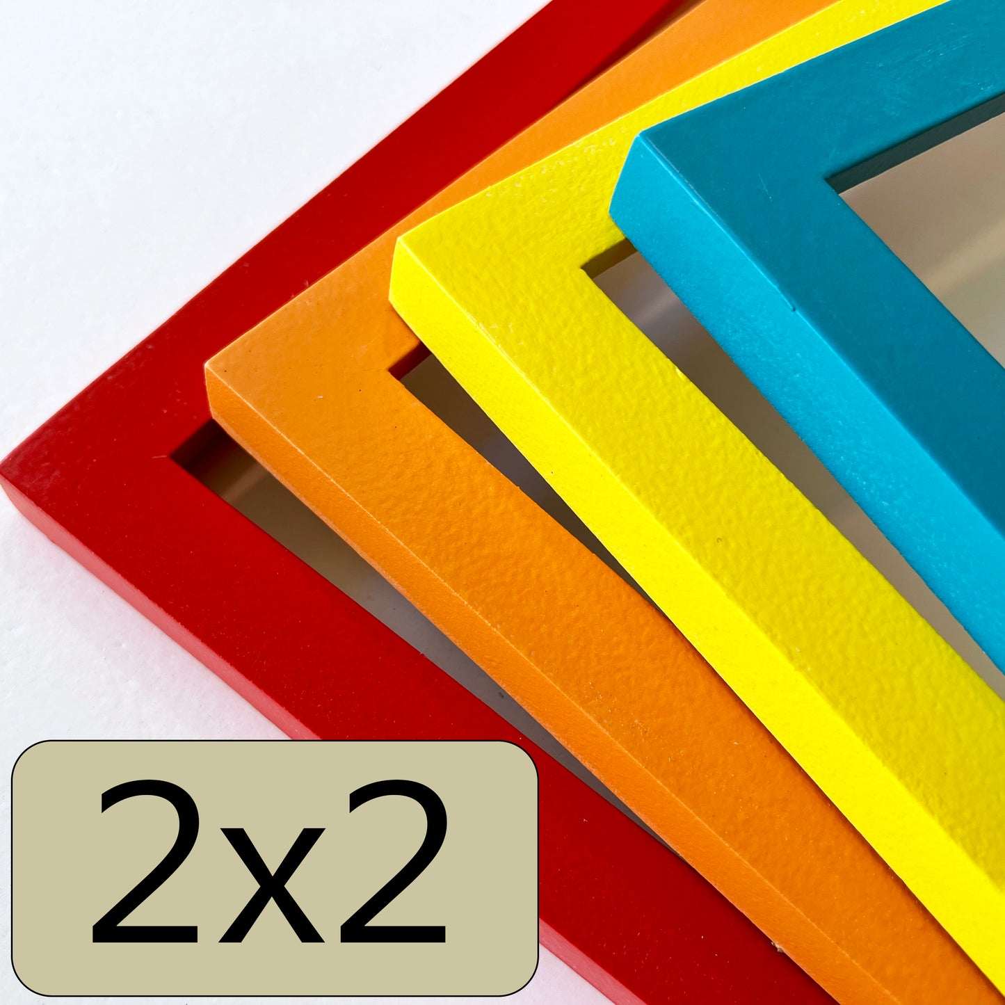 2x2" frame in 1x1 Flat style - Choose your color - FREE SHIPPING