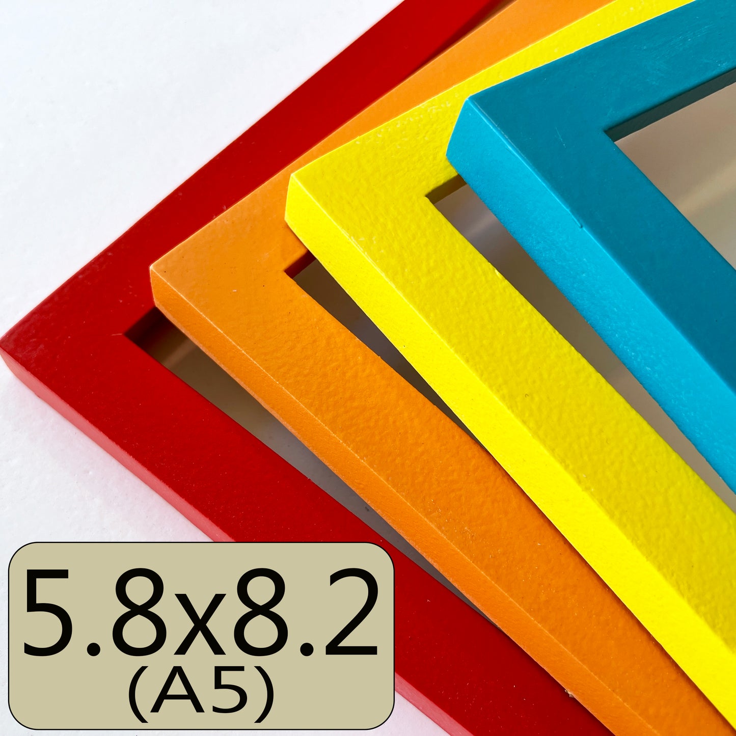 A5 5.8x8.2" frame in 1x1 Flat style - Choose your color - FREE SHIPPING