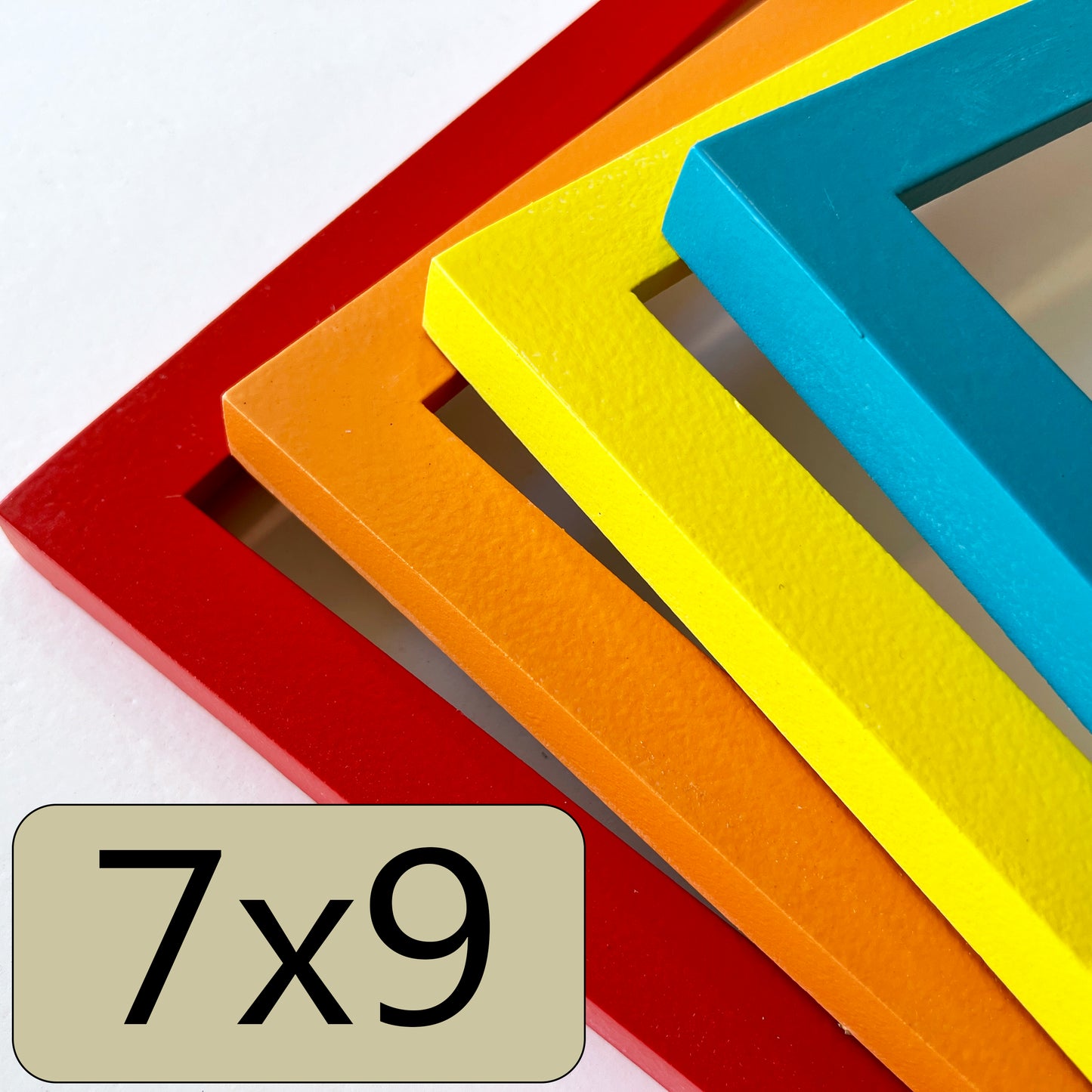 7x9" frame in 1x1 Flat style - Choose your color - FREE SHIPPING