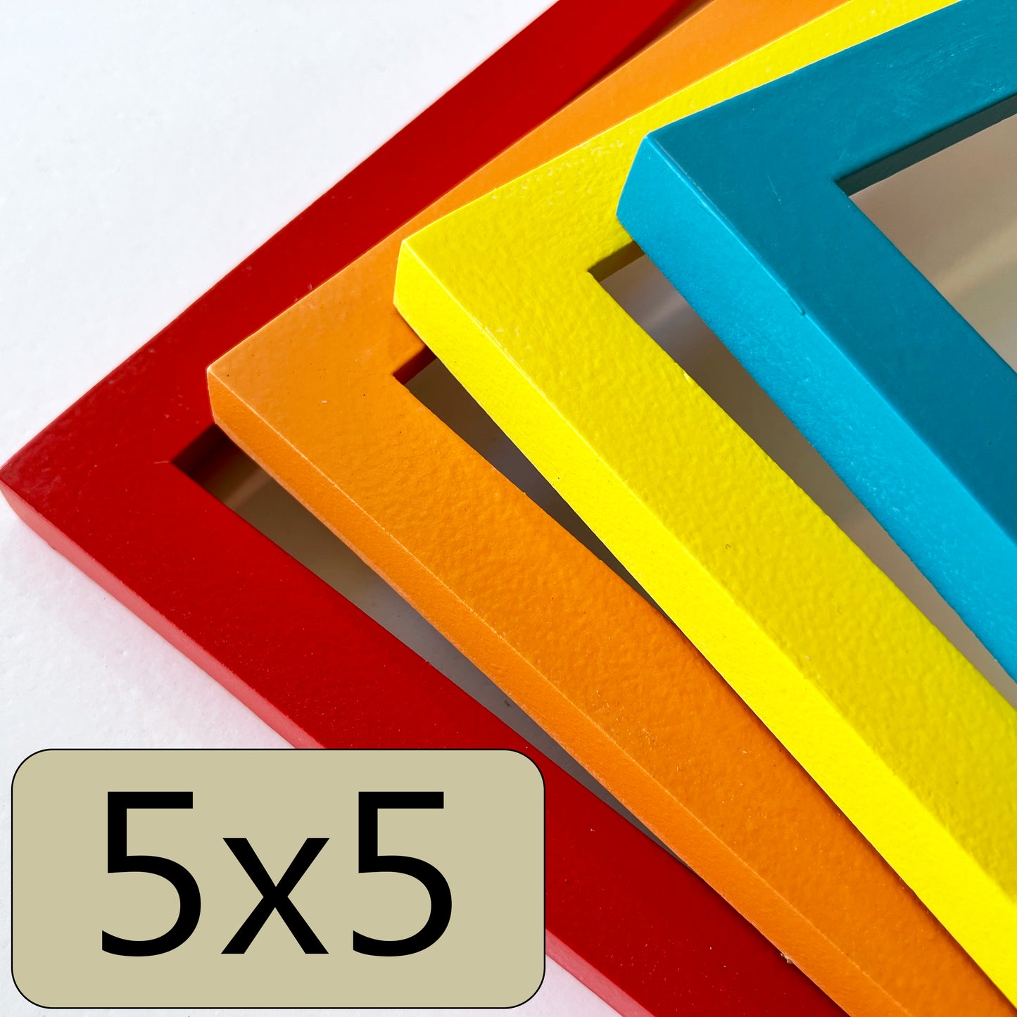 5x5" frame in 1x1 Flat style - Choose your color - FREE SHIPPING