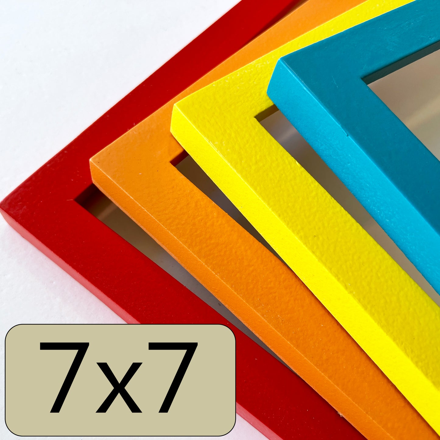 7x7" frame in 1x1 Flat style - Choose your color - FREE SHIPPING