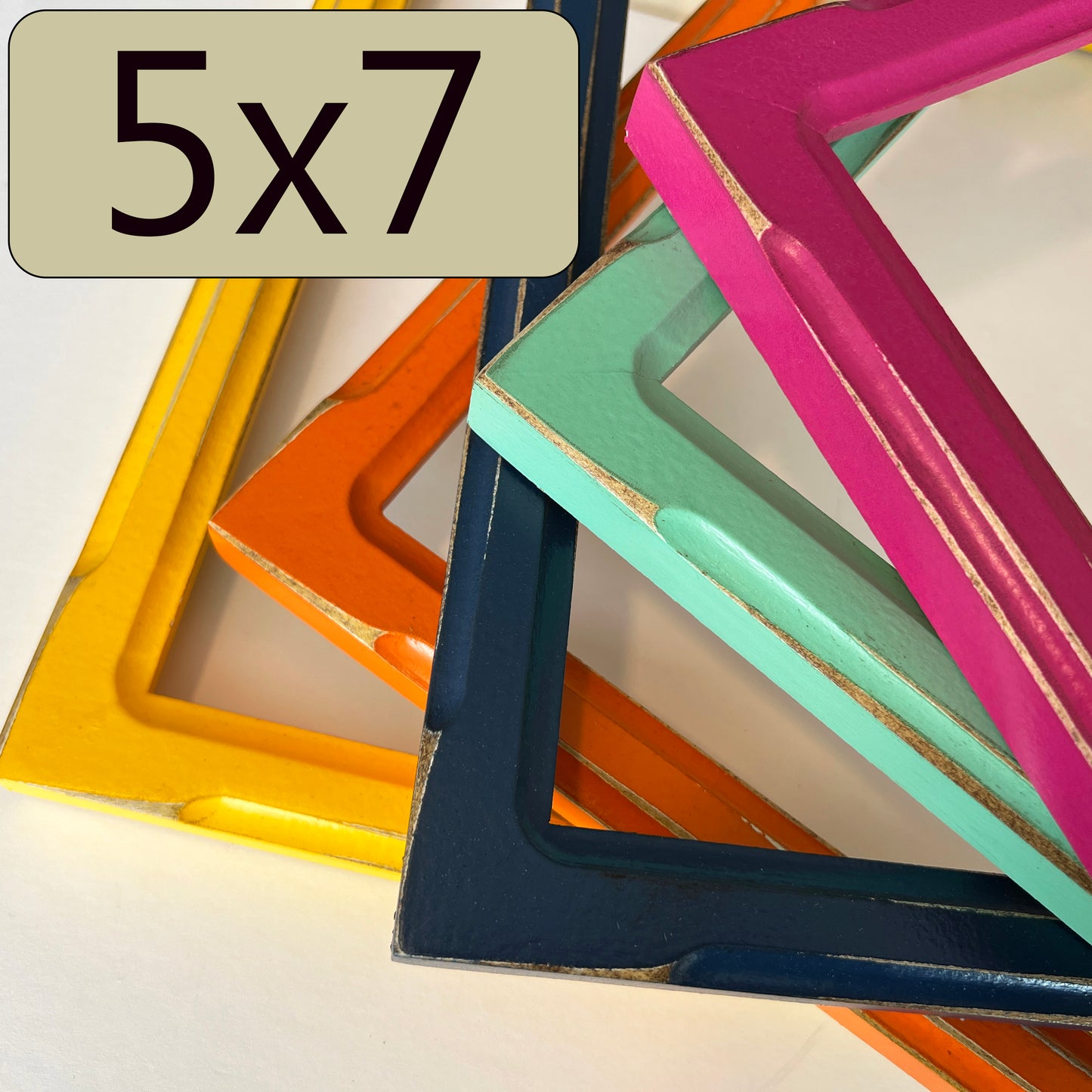 5x7" frame in 1x1 Shallow Bones style - Choose your color - FREE SHIPPING