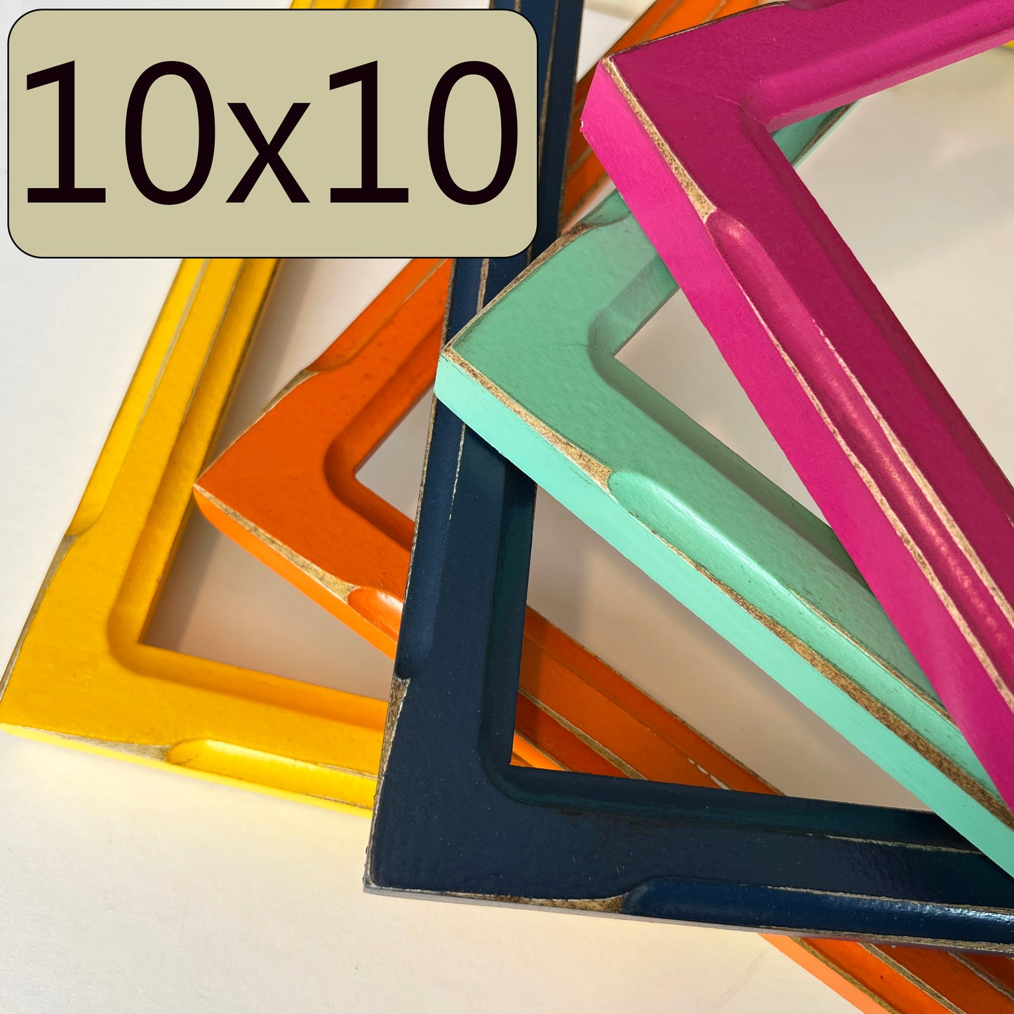 10x10" frame in 1x1 Shallow Bones style - Choose your color - FREE SHIPPING