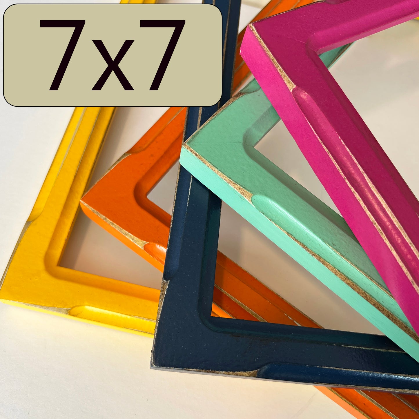 7x7" frame in 1x1 Shallow Bones style - Choose your color - FREE SHIPPING