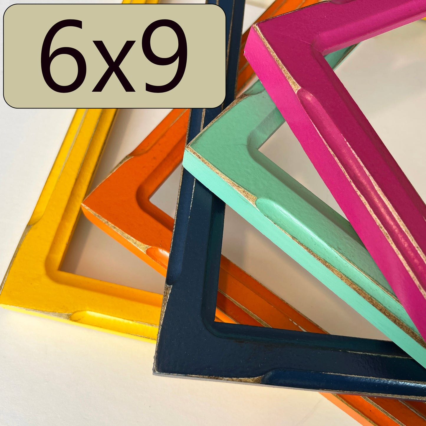 6x9" frame in 1x1 Shallow Bones style - Choose your color - FREE SHIPPING