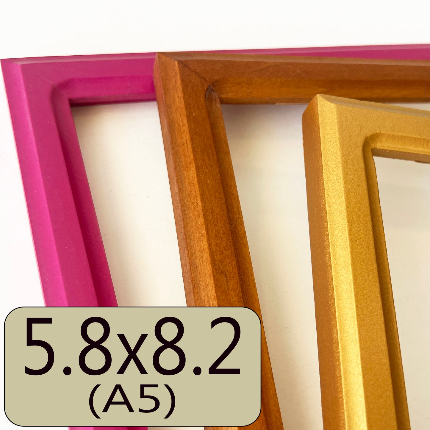 A5 5.8x8.2" frame in 1x1 Double Cove style - Choose your color - FREE SHIPPING